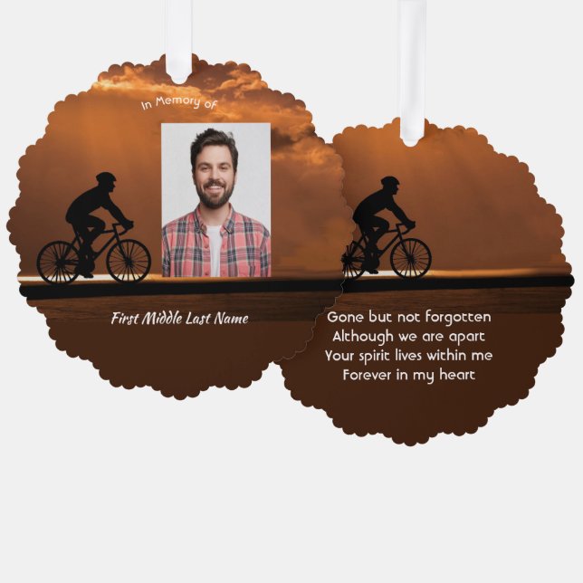 Carte Décorative Objet souvenir mémorial vélo cyclisme bicyclette  (Recto/Verso)
