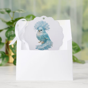 Carte Décorative Oiseau Bleu Exotique Fantastique Cristal
