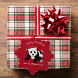 Carte Décorative Panda de Noël mignonne à Santa Hat Custom Red<br><div class="desc">Les mignons animaux de vacances sont ma partie préférée de Noël. Un bel ours de panda portant un chapeau de Père Noël rouge et qui a l'air heureux. Cette carte cadeau personnalisée m'emplit d'esprit de Noël.</div>