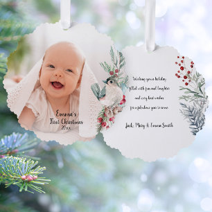 Carte Décorative Pastel Aquarelle Rustique Winter Botanique Photo