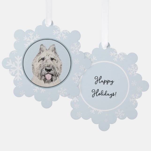 Carte Décorative Peinture de Bouvier des Flandres - Art original de (Recto/Verso)