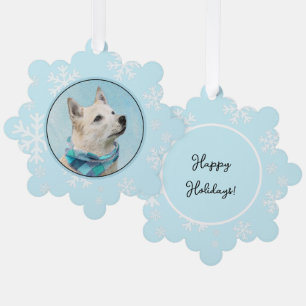 Carte Décorative Peinture de Buhund norvégien - Art original de chi