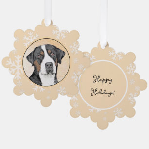 Carte Décorative Peinture de Chien de Montagne - Art original