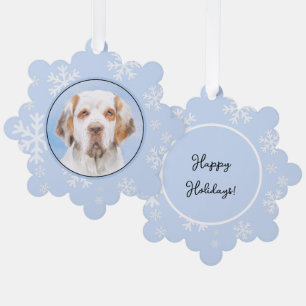 Carte Décorative Peinture de Clumber Spaniel - Art Original de Chie
