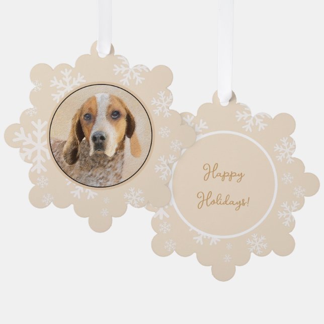 Carte Décorative Peinture de Coonhound anglo-américain - Art canin (Recto/Verso)