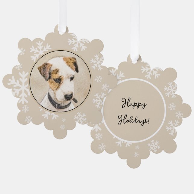 Carte Décorative Peinture de Terrier Parson Jack Russell - Art Cani (Recto/Verso)