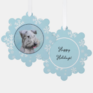 Carte Décorative Peinture de Terrier Tchèque - Joli Art Original de
