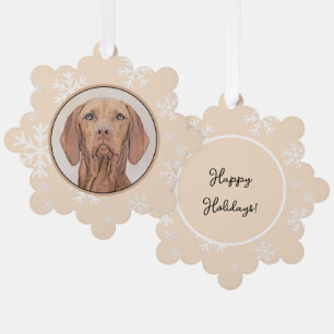Carte Décorative Peinture de Vizsla - Jolie illustration originale 