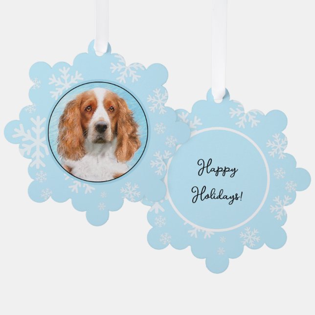 Carte Décorative Peinture d'espagnol Welsh Springer - Art original  (Recto/Verso)