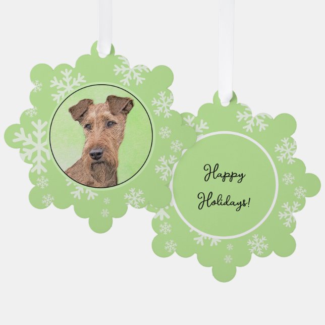 Carte Décorative Peinture irlandaise Terrier - Cute Original Chien  (Recto/Verso)