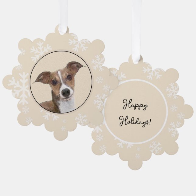 Carte Décorative Peinture italienne Greyhound - Cute Original Chien (Recto/Verso)