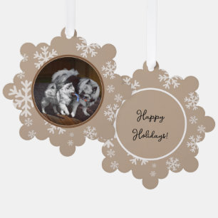 Carte Décorative Peinture Keeshond Playtime - Jolie art original ch
