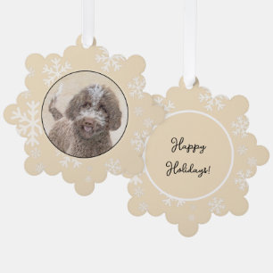Carte Décorative Peinture Lagotto Romagnolo - Art Original de Chien