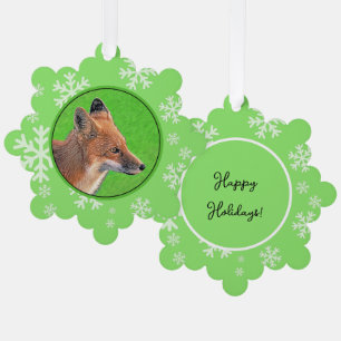 Carte Décorative Peinture Red Fox - Art original de la faune