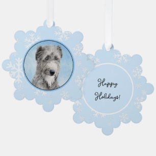 Carte Décorative Peinture Scottish Deerhound - Chien Original Migno