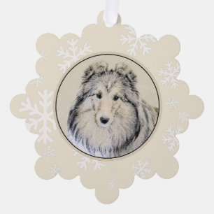 Carte Décorative Peinture Shetland Sheepdog - Jolie art original ch