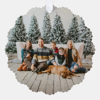 Carte Décorative Personalized Family Photo Christmas Ornament Tag