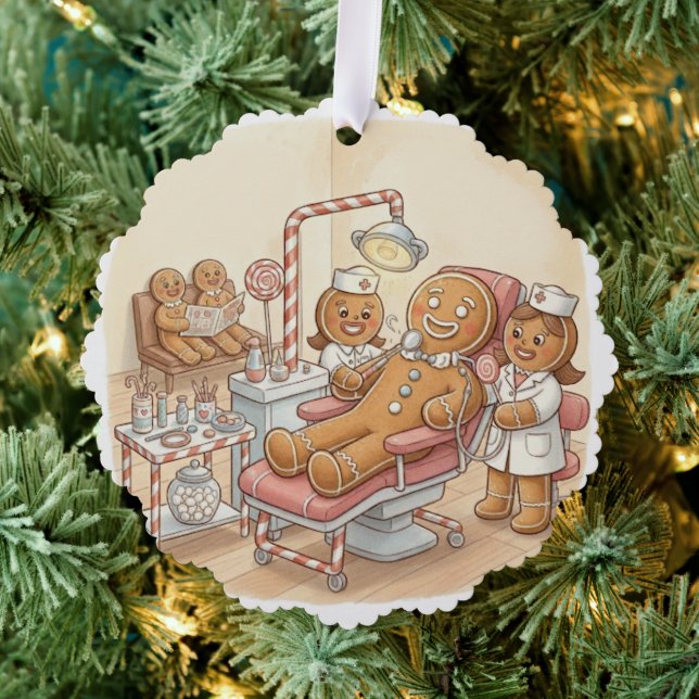 Carte Décorative Personalized Gingerbread Dentist Christmas Card (Insitu (Arbre))