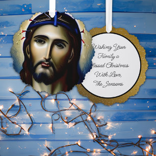 Carte Décorative Personnalisé Jésus Noël Religieux chrétien