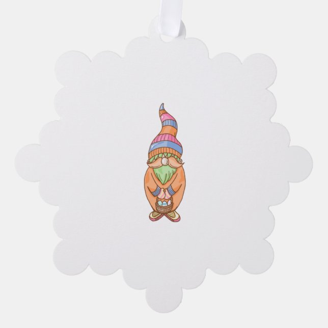 Carte Décorative Petit Gnome de Pâques (Recto)