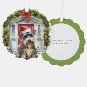 Carte Décorative Petit Schnauzer Chien avant Noël