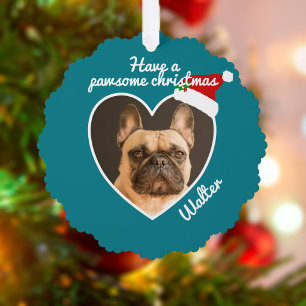 Carte Décorative Photo Animaux de compagnie Santa Hat Happy Howlida