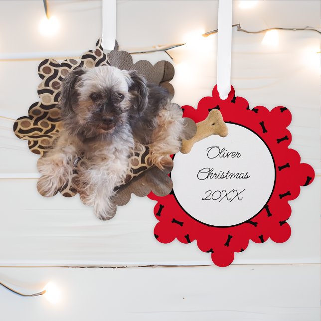 Carte Décorative Photo de chien personnalisée Noël (Créateur téléchargé)
