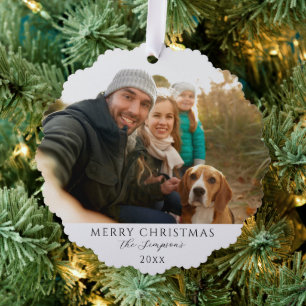 Carte Décorative Photo de famille personnalisée Noël