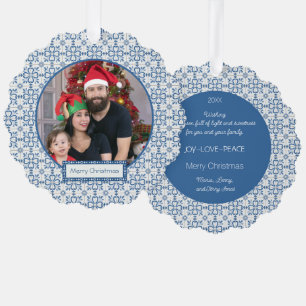 Carte Décorative Photo de la famille portugaise avec cadre en tuile