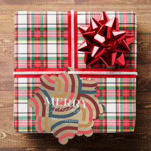 Carte Décorative Photo de Noël Maximale Géométrique