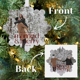 Carte Décorative Photo Marié & Joyeux Newlyweds