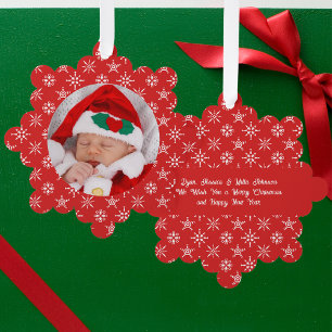 Carte Décorative Photo personnalisée Père Noël Baby Snowflakes & Re