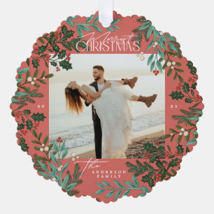 Carte Décorative Photographie de Noël traditionnelle de la Botaniqu