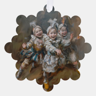 Carte Décorative Pierrots - Papier de décoration