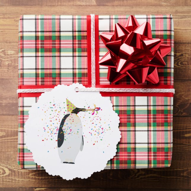 Carte Décorative Pingouin - Animaux ayant un cadeau de fête (Insitu (Cadeau))