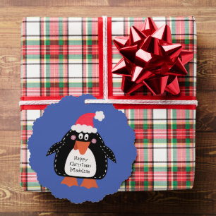 Carte Décorative Pingouin de Noël personnalisé