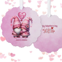 Pink Gnome Valentine Couple Apat