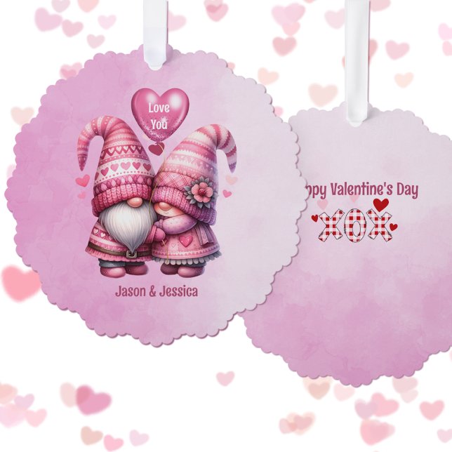 Carte Décorative Pink Gnome Valentine Couple Apat (Créateur téléchargé)
