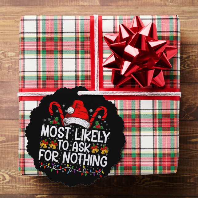 Carte Décorative Plus Susceptible De Demander Rien pour Noël Corres (Insitu (Cadeau))
