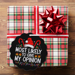 Carte Décorative Plus susceptible de donner mon avis Noël drôle