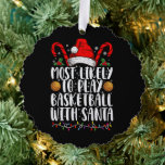 Carte Décorative Plus susceptible de jouer au basket avec le Père N<br><div class="desc">Plus susceptible de jouer au basket avec le Père Noël correspondant à Noël</div>