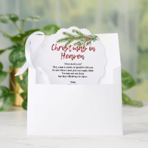 Carte Décorative Poème de Noël au Ciel Mémoire Photo Verdure