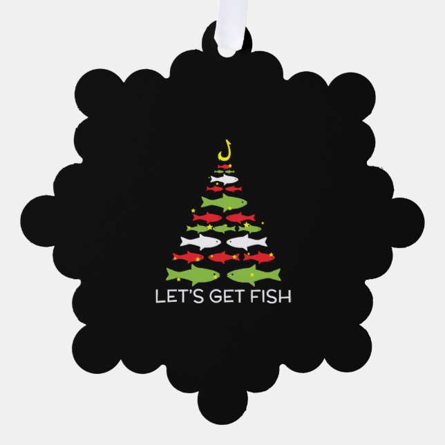 Carte Décorative Poissons Conception de Noël pour le 25 décembre (Recto)