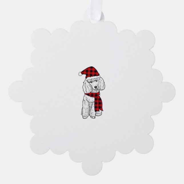 Carte Décorative Poodle Buffalo Plaid Poodles Amoureux des chiens N (Recto)
