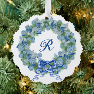 Carte Décorative Pot à gingembre Couronne Monogramme Chinoiserie