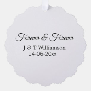 Carte Décorative Pour toujours et pour toujours ajouter le nom du c