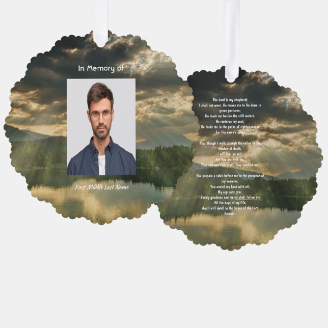 Carte Décorative Psalm 23 Celebration of Life Service  (Recto/Verso)