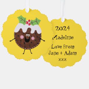 Carte Décorative Pudding de Noël personnalisé