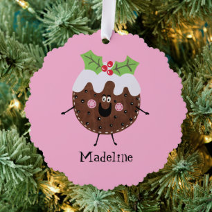 Carte Décorative Pudding de Noël personnalisé