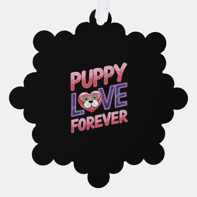 Carte Décorative Puppy Love Forever Chien (Recto)